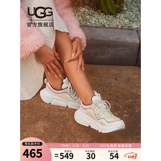 UGG 2022秋季新款女士单鞋系带款撞色休闲运动鞋慢跑鞋 1125021 WHM  白色 40 鞋内长：26CM