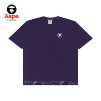 Aape 男装春夏猿颜迷彩徽章迷彩拼接短袖T恤0684XXG