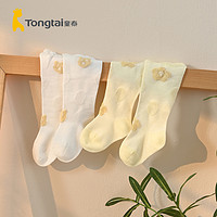 Tongtai 童泰 春夏季0-12月新生婴儿男女宝宝轻薄防蚊过膝袜子长筒袜3双装