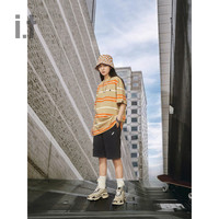 it fingercroxx男装短袖T恤春夏时尚潮流撞色条纹21071XI