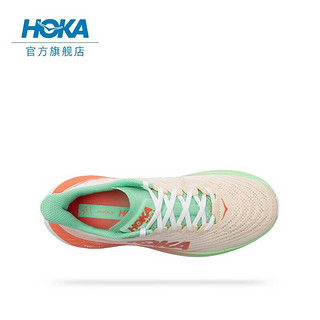 HOKA ONE ONE 男女款马赫5公路跑步鞋Mach5轻便透气减震回弹耐磨 面包黄 / 桃粉-女 42/265mm