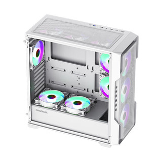 GAMEMAX 游戏帝国 Siege战锤 RGB E-ATX机箱 半侧透 白色
