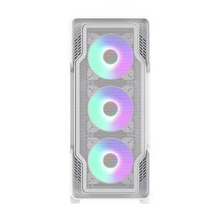 GAMEMAX 游戏帝国 Siege战锤 RGB E-ATX机箱 半侧透 白色