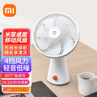 Xiaomi小米(MI)米家桌面移动风扇 无线电风扇长时间续航手持小风扇4挡低音送风垂直摇头双调节 米家桌面移动风扇