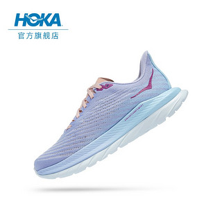 HOKA ONE ONE 男女款马赫5公路跑步鞋Mach5轻便透气减震回弹耐磨 薰衣草紫  / 夏之歌蓝-女 38/235mm