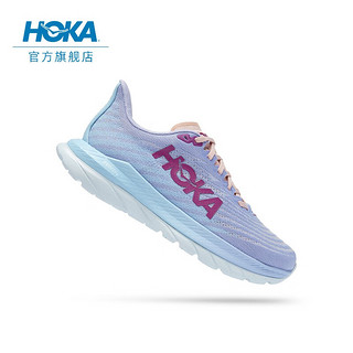 HOKA ONE ONE 男女款马赫5公路跑步鞋Mach5轻便透气减震回弹耐磨 薰衣草紫  / 夏之歌蓝-女 36/220mm