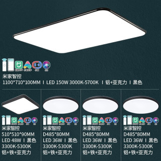 雷士 NVC   Lighting照明 LED吸顶灯客厅大灯大瓦数百搭 160W客厅+卧室*4