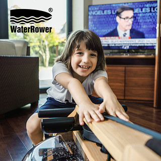 WaterRower家用纸牌屋水阻划船机划船器静音实木有氧健身器材橡木