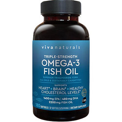 Viva Naturals Omega-3深海鱼油软胶囊 180粒