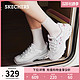 SKECHERS 斯凯奇 复古小白鞋厚底老爹鞋刺休闲运动女熊猫鞋