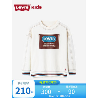 Levi's 李维斯 童装2023春男女童套头卫衣儿童复古休闲上衣 古老白 150/72(M)