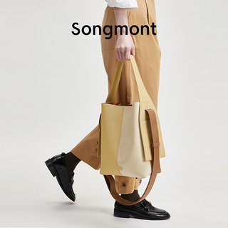 Songmont 崧 挂耳托特系列中号设计师款头层牛皮轻背负通勤单肩斜挎包