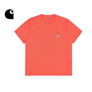 carhartt WIP 短袖T恤男装春夏经典LOGO标签口袋宽版卡哈特71068XC