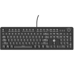 HP 惠普 K10G 104键 有线机械键盘 黑色 红轴 白光