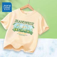 JEANSWEST 真维斯 女童t恤短袖夏天全棉半袖大童t恤儿童小清新夏装小女孩上衣 SDIE50 110