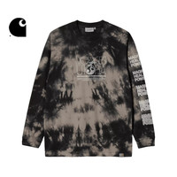 Carhartt WIP长袖T恤男装春夏复古向往乌托邦图案印花扎染030201I