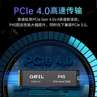 GeIL 金邦 P4S系列 1TB 固态硬盘 PCIe 4.0