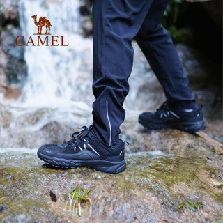 骆驼 CAMEL户外专业登山鞋防水防滑男士运动鞋女越野跑徒步鞋户外跑步鞋 39 FB12235182，深蓝色