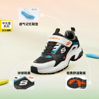 SKECHERS 斯凯奇 男中大童|校园鞋男童鞋魔术贴老爹鞋舒适运动鞋儿童小白鞋春季