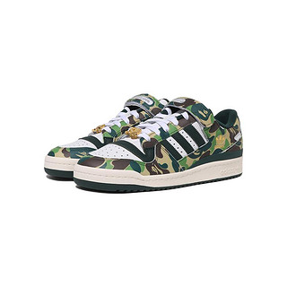 BAPE ADIDAS FORUM BAPE ABC CAMO联名 男士低帮板鞋 191910K 绿色 7