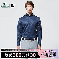 FOOTJOY 高尔夫服装男士秋季运动长袖T恤golf长袖POLO衫 岩纹蓝-88136 M