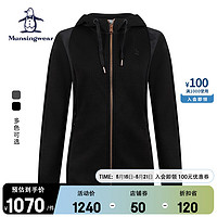 Munsingwear 万星威 高尔夫服装女士外套22冬季新品女装保暖舒适连帽夹克时尚运动卫衣 N100 LL