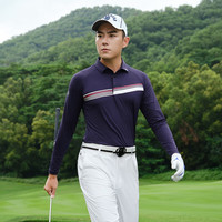 beachhead 比奇漢 高尔夫服装男士长袖针织衫时尚防风保暖高尔夫球上衣 深蓝色BYM24783 XXL