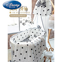 迪士尼（Disney）春上新轻奢品牌婴儿床圆床椭圆床围防撞围棉可拆洗儿童宝宝床上用 ins大圆点 床围＋床单＋被套
