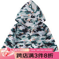 藤之木工房儿童上衣外套防太阳晒夏季薄款透气衣服男女童宝宝皮肤衣外套 迷彩 150cm