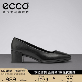 ecco 爱步 型塑系列 女士中跟单鞋 290503 黑色 37