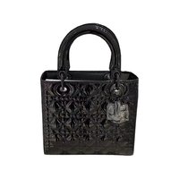 欧洲直邮DIOR/迪奥 LADY DIOR系列 女士中号小牛皮单肩手提戴妃包