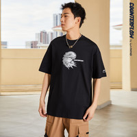 LI-NING 李宁 CF短袖t恤女短袖t恤男女同款宽松简约休闲