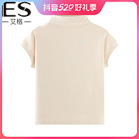 ETAM 艾格 ES半高领短袖T恤女装夏季短款紧身打底衫女DMFS-1208-05