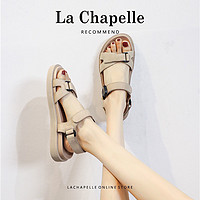 La Chapelle拉夏贝尔超软底运动凉鞋女夏季2022新款舒适轻便防滑平底魔术贴