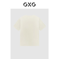GXG男装 时尚潮流精美字母刺绣休闲舒适情侣短袖T恤 清仓款 豆绿色 190/XXXL