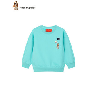 暇步士（Hush Puppies）童装儿童春装卫衣2023年春季新款男女大童时尚简约印花套头卫衣 南瓜桔 155cm