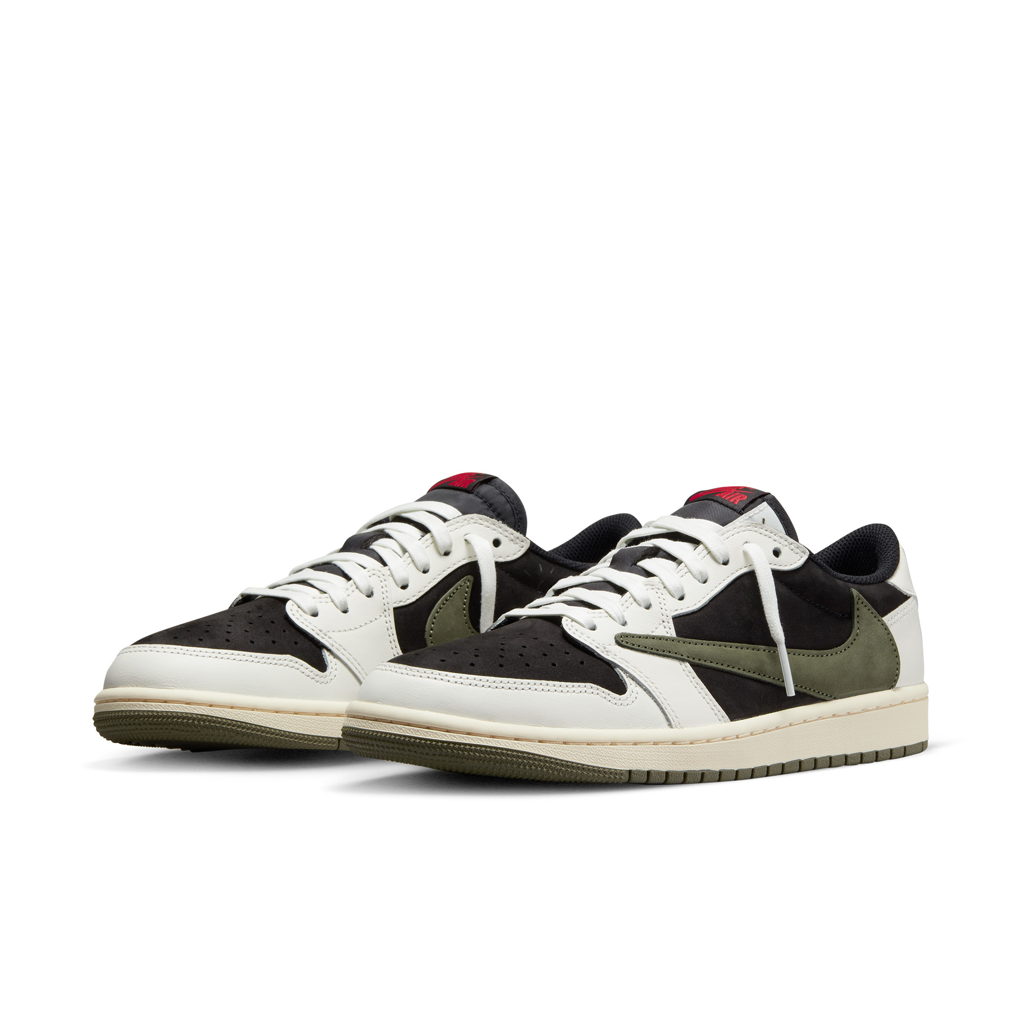 Travis Scott x Air Jordan 1 Low Olive 黑橄榄绿 DZ4137-106 倒钩5.0