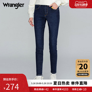 Wrangler 威格 女士牛仔长裤 W34995H42N86 深蓝色洗水 26