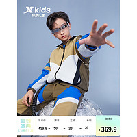 特步（XTEP）儿童童装男童中大童梭织套装 深茶棕 150cm
