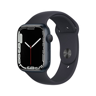 苹果 Apple Watch Series 7 智能手表GPS + 蜂窝款41 毫米午夜色铝金属表壳午夜色运动型表带MKHQ3CH/A