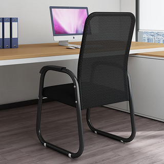 HK STAR 华恺之星 电脑椅子家用办公椅会议椅弓形椅靠背椅人体工学椅BG220黑网
