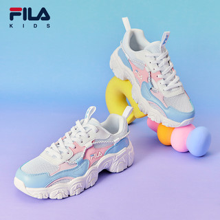 FILA 斐乐 童鞋儿童运动鞋2023夏季新款男女童中大童时尚猫爪跑步鞋