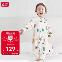 BABYGREAT 婴儿睡袋纱布分腿睡袋儿童长袖夏季可拆袖 M(身高85-95cm)年龄18个月-2.5岁