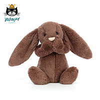 jELLYCAT 邦尼兔 BAS3FUD 害羞邦尼兔毛绒玩具 暖棕色 18cm
