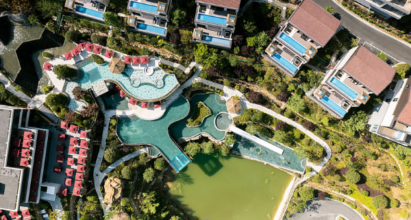 120m²可住4人!送4人正餐+温泉+景区门票!杭州临安湍口众安汇尊温泉度假村 山景温泉跃层套房(两卧)1晚含早套餐
