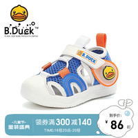 B.Duck 小黄鸭儿童宝宝凉鞋包头夏季新款女童鞋男童沙滩鞋 宝蓝 25码内长约161mm