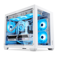 鑫谷 双面钢化玻璃 电脑机箱  冰川白