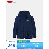 Levi's李维斯童装春夏款男童皮肤衣儿童休闲风衣外套 深靛蓝 140/68(S)