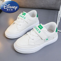 迪士尼(Disney)男童小白鞋透气春秋款儿童鞋子2023新款夏女童板鞋网面学生运动鞋 20018绿色 30码/内长17.8cm