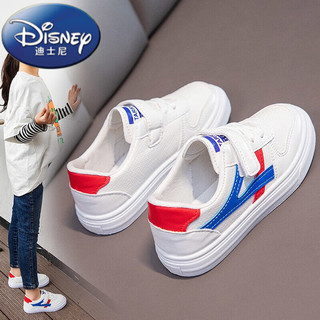 迪士尼（Disney）男童小白鞋透气春秋款儿童鞋子2023新款夏女童板鞋网面学生运动鞋 20012蓝色 36码/内长21.9cm
